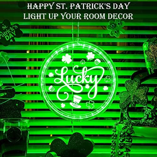 Decorações do dia de St Patricks Luzes da janela, 8 modos Lucky Shamrock Lights Bather Operou com Timer Irish