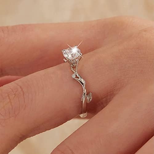 Anéis de noivado para mulheres Moda de zircônia Bling Ring Jewelry Gifts
