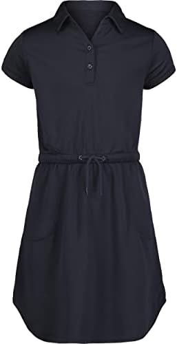 Vestido de pólo de manga curta de uniforme escolar de garotas nautica