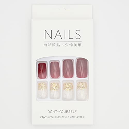 Mad Naked Beauty Press-On Unhas Manicure-At Home Kit, Mad Glitter