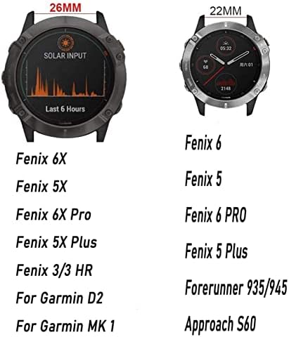 Murve novas tiras de faixa de relógio inteligente para Garmin Fenix ​​7 7x 6 6s 6x 5x 5 5s 3 3HR Forerunner