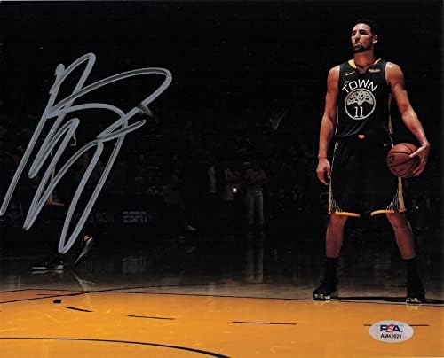 Klay Thompson assinou 8x10 Photo PSA/DNA Golden State Warriors autografados - fotos autografadas
