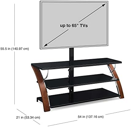 3-em 1 Painel plano TV Stand para TVs até 65