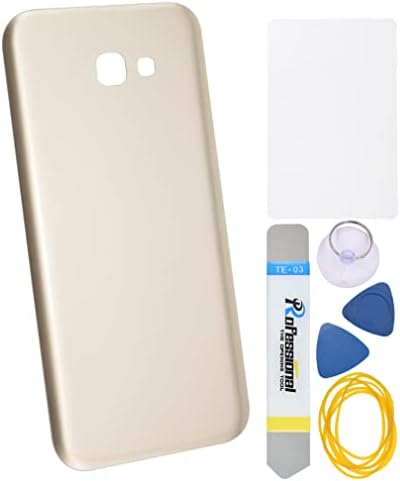 Gold Sand Acrílico Vidro Back Painel Tampa Substituição para Samsung Galaxy A7 com Adesivo e Instruções