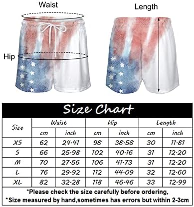 Ruiruilico, 4 de julho, shorts de bandeira americana para mulheres shorts casuais de verão vintage shorts
