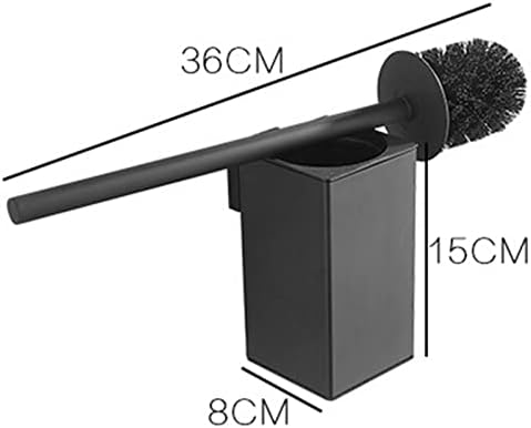 Escova de escova de vaso sanitário AMAYYAMTS Pincel de limpeza de banheiro preto com escova com mato de parede