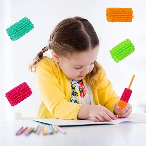 Tkocisa 50 PCs Pontunhor de lápis colorido para crianças e adultos, garras de lápis mole reutilizáveis
