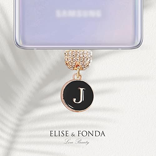 Elise & Fonda TP60 Tipo-C Porta de carregamento USB Linda plugue anti-poeira de cristal com minúscula letra