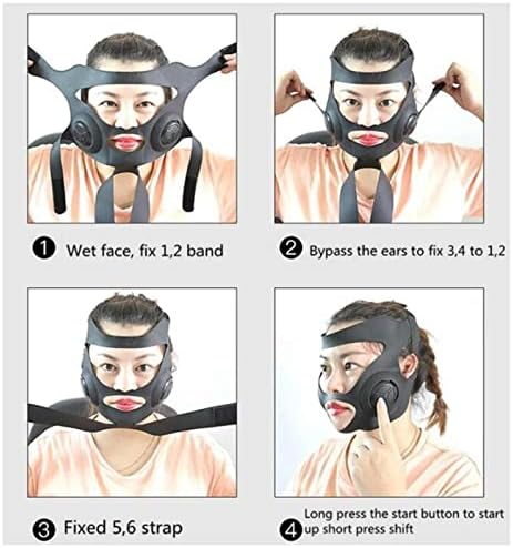 Massageador Hhygr-V-Face, redutor de queixo duplo, cinto de elevação do rosto, máscara facial em forma