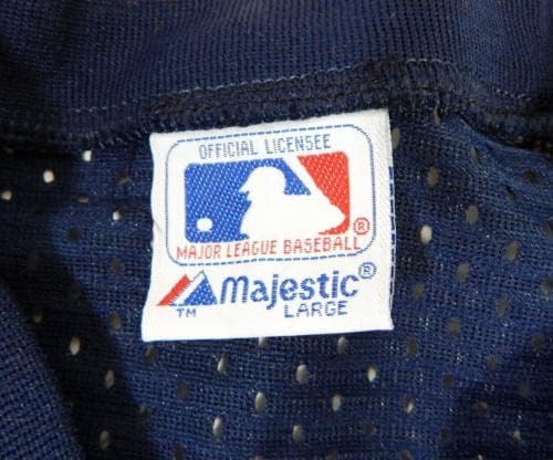 1983-90 California Angels Blank Game emitido Blue Jersey Batting Practice L 687 - Jogo usou camisas