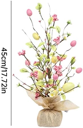 Artesanato de Páscoa para crianças Árvore de Páscoa Artificial com ovo de Páscoa Led Floral Tree Central