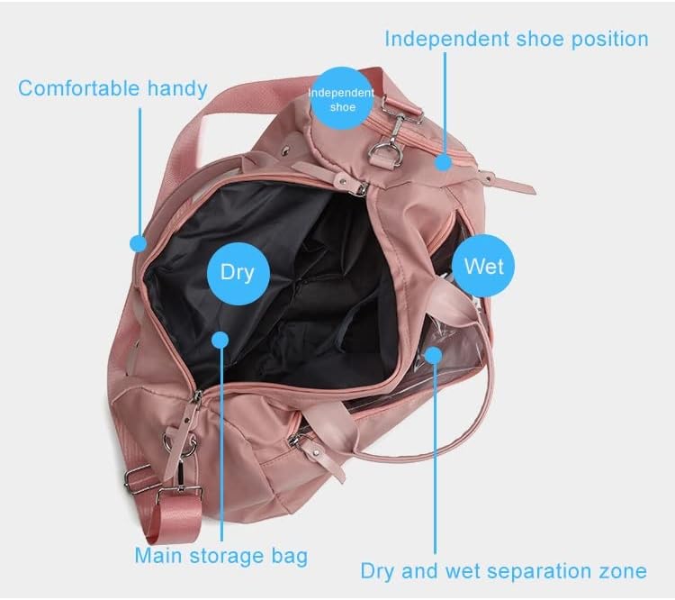 GPPZM Separação molhada seca Bag de fitness Bag feminino de grande capacidade para a mala de bolsas Bolsa Bolsa