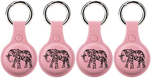 Caso TPU de elefante tribal para airtag com o chaveiro de proteção contra tag tag rastreador de tag rastreador para chaves backpack animais de estimação bagagem
