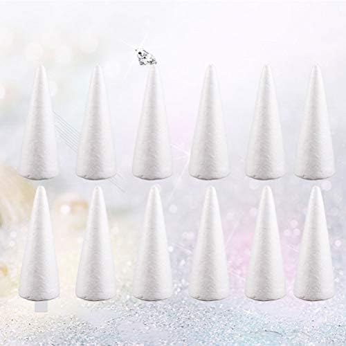 Artesanato de decoração de casa de amosfun para cones- 12pcs 15 cm de espuma branca cone de diy crianças