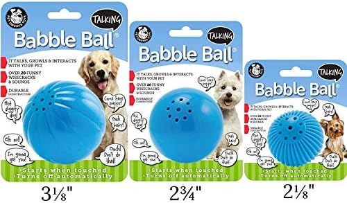 Petqwerks Talking Babble Ball Toy para cães e gatos, pequeno - 2 pacote