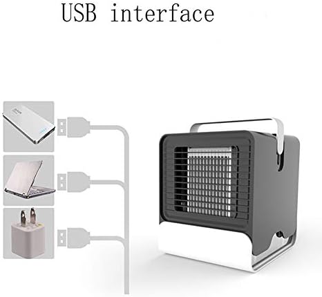 Topyl USB Desktop Ice Fan para o escritório de casa ao ar livre, mini ar condicionado portátil,