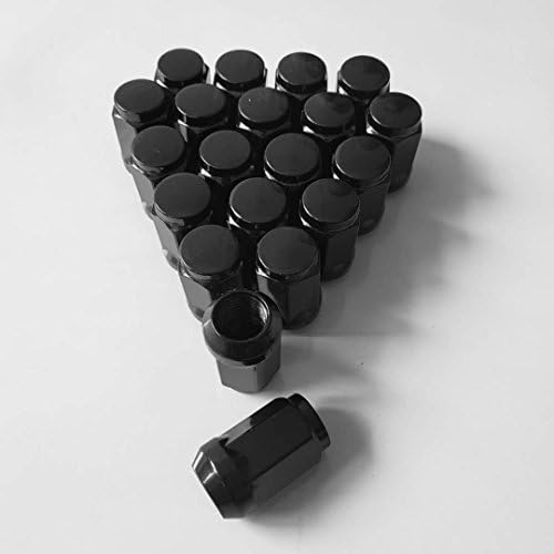 1 conjunto de 20 porcas pretas de 12 mm x 1,25 pós -venda de rodas de pós -venda