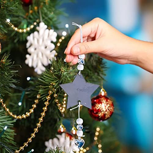 Dbylxmn 6pcs pingente de Natal Decorações de árvore de natal e janelas Decorações de campainha