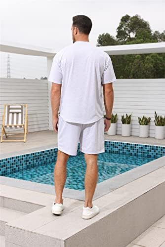 Lexiart Mens 2 peças roupas casuais shorts de traje de verão de verão superdimensionado