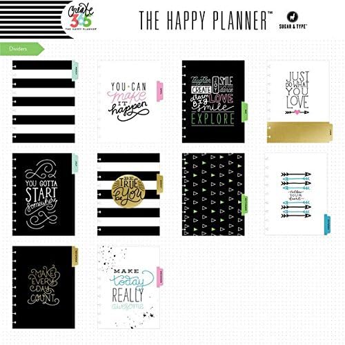 Eu e minhas grandes idéias plnr -22 criamos 365 The Happy Planner, Sugar and Type, julho de - dez 2017
