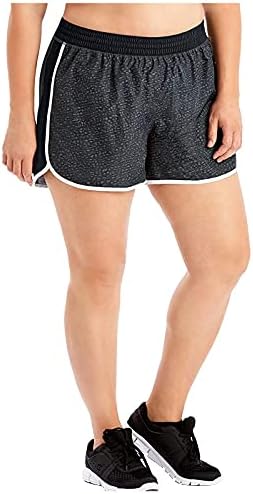 Womens correndo shorts elásticos de cintura alta e brilhante calça de sudor