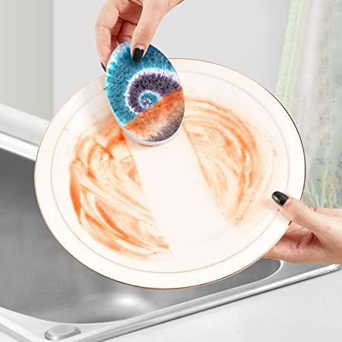 Alaza azul corante roxo abstrato esponjas naturais esponja de celulares de cozinha para pratos lavando o banheiro