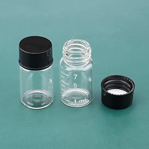 Csfglassbottles 24 pacote 7ml Amostra de vidro transparente frascos de amostra com garrafas de amostragem de líquido