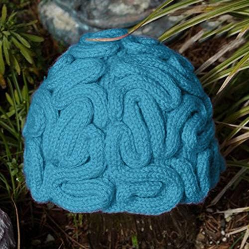Crochet Hand Personalidade Cool tricotes Cerebrum adultos chapéu cerebral Cenas bonés bonés
