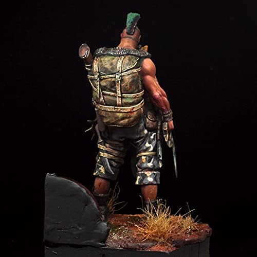 Etriye 75mm 1/24 Modelo de caractere de resina Antiga Fantasia Tribal Warrior Diecast Modelo Kit em miniatura
