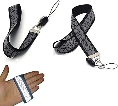 2 PCS Pulseiro de punho de mão Holdizador de chaveiro, pulseira de pulseira para chaves, pulseira longa e curta Strap for ID Badge Jeans Phone Wallet
