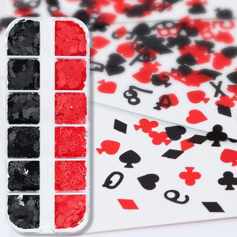 Cartões de pôquer lantejoulas de unha alfabeta lantejoulas ultrafinas de ameixa de flores de diamante