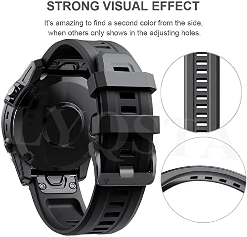 Houcy Official Silicone 26 mm Redução rápida Relógio WatchBand Wristrap for Garmin Fenix ​​7 7x 6 6x 5x 5 3