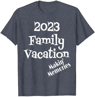 Combinando 2023 férias em família, fazendo memórias escapando de camiseta de praia
