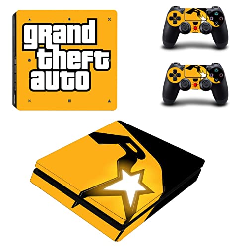 Para PS4 Normal - Game Grand GTA Roubo e Auto PS4 ou Ps5 Skin Skin para PlayStation 4 ou 5 Console e Controladores Decalque Vinil DUC -5800