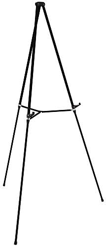 Cavalino do quarteto, alumínio, leve, telescópio, altura máxima de 66 , suporta 25 libras, preto
