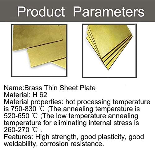 Placa de latão Haoktsb H62 Metal de metal de latão Placa de papel alumínio Metal Metal Rackthickness