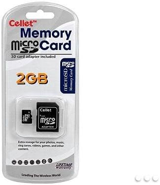 CELLET MICROSD 2 GB CARTÃO DE MEMÓRIA PARA LG CHOCOLOGE WHITE com adaptador SD.