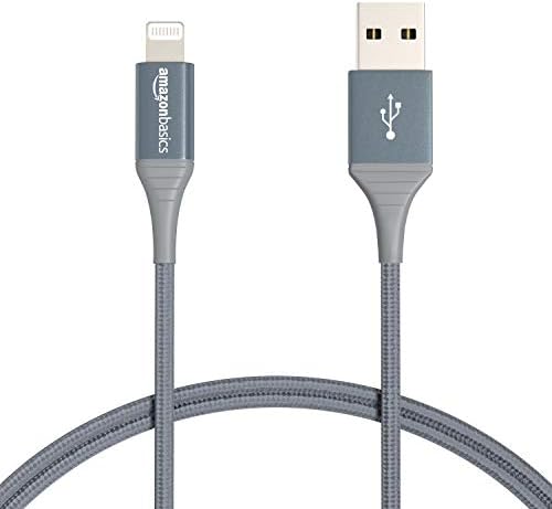 Basics iPhone Charger Cable, Nylon USB-A para Lightning, MFI Certified, para Apple iPhone 14