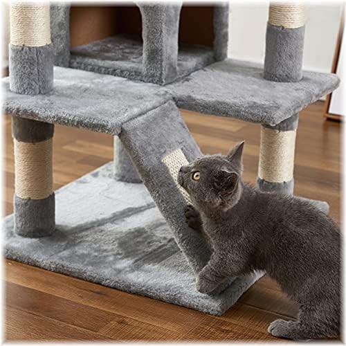 Torre de gato, 52,76 polegadas de gato com sisal scratching tábio, árvore de gato piso ao teto com