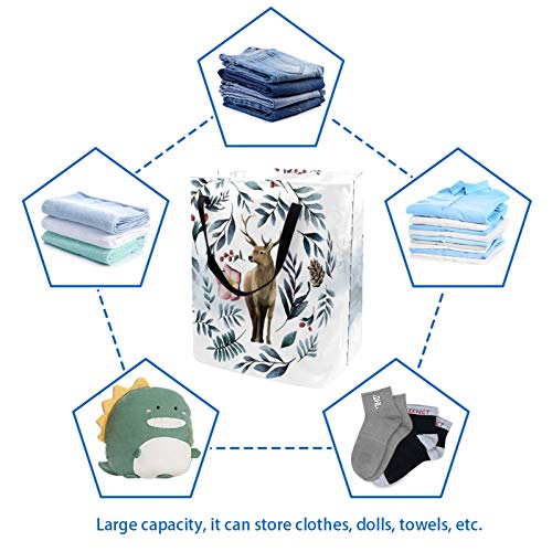 Lavanderia grande cesta de lavanderia cesto de lavanderia com alças bolsa de roupas dobráveis, lixo dobrável