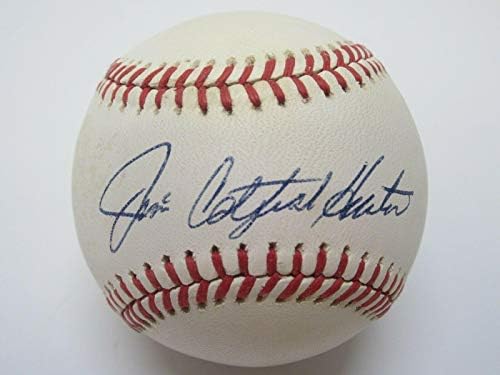 Jim Catfish Hunter Oakland Athletics assinou autografado oal beisebol jsa loa - bolas de beisebol