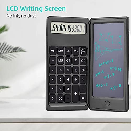 Calculadora dobrável de CuJux e 6 polegadas LCD Writing Tablet Digital Draw Pad 12 Digits com caneta de caneta de
