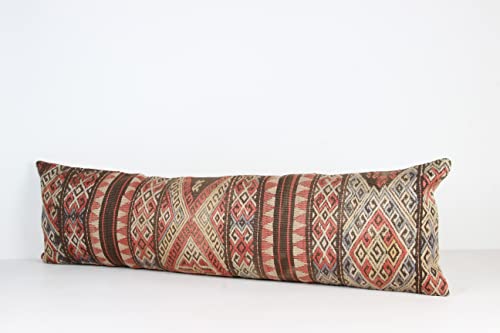 Tampa de travesseiro de Kilim da Anatólia 14x48 polegadas travesseiro de travesseiro de travesseiro