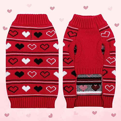 Sweater queenmore Valentine Dog, suéter pequeno de cachorro para cães minúsculos, xícaras de chá, francês,