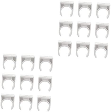 Cabides de arame doiTool 2pcs ganchos portátil PVC em forma de U Brancos brancos com fivelas de fivelas
