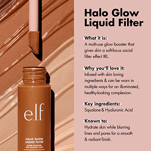 duende. Filtro de líquido Halo Glow, reforço da pele para uma aparência brilhante e focal, infundida com ácido