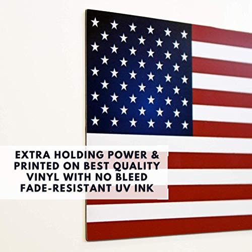 Pacote de ímãs de carros de bandeira americana de 3 branco vermelho e azul | fabricado nos EUA | Desbotado