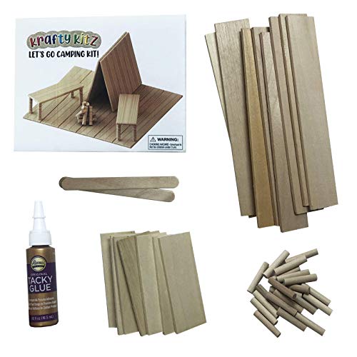 Perfect Stix Krafty Kitz Construa seu próprio kit de bastão de madeira para crianças - acampamento completo com