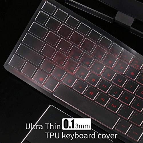 Tampa de teclado ultra fino para o mais recente Omen HP 15-dC 15.6 , pele de protetor de teclado limpa para