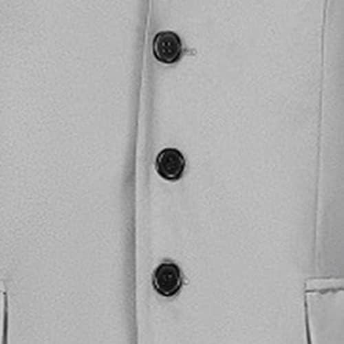 Maiyifu-gj masculino de 3 botões de 3 botões Casual Stand Stand Collar Collar Lightweight Sport Coat Elegante